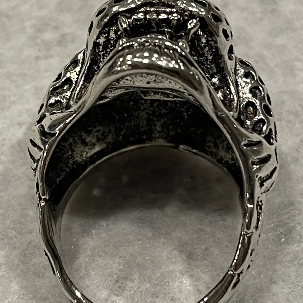 Silver Jaguar Big Cat Ring - Nickel - Size 9 - Picture 3 of 7